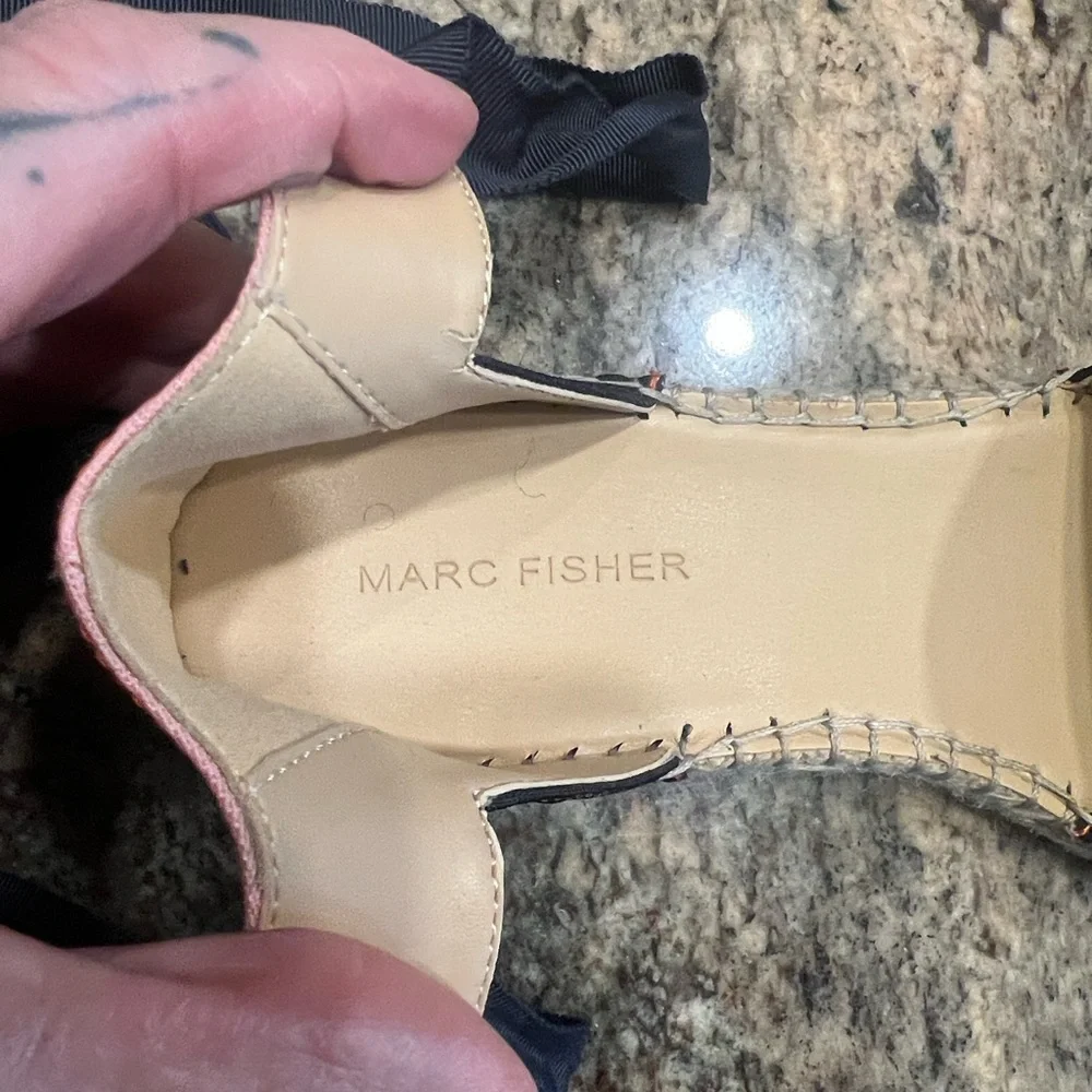 Marc Fisher Multi Striped Women's Espadrille Flats Size 7.5